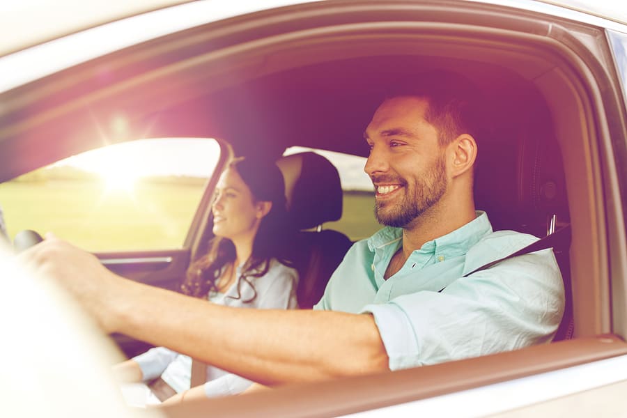 couple on a road trip