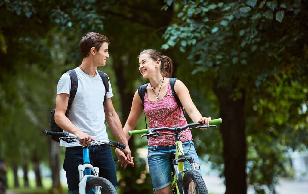 young couple dating