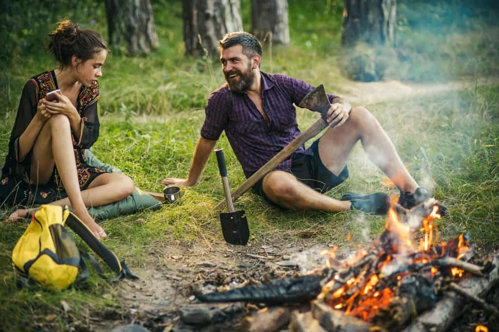 couple camping