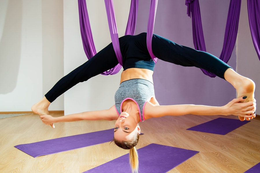 Aerial yoga exercise